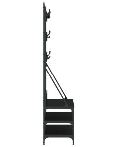 Appendiabiti Con Porta Scarpe Nero 100x40x184 cm