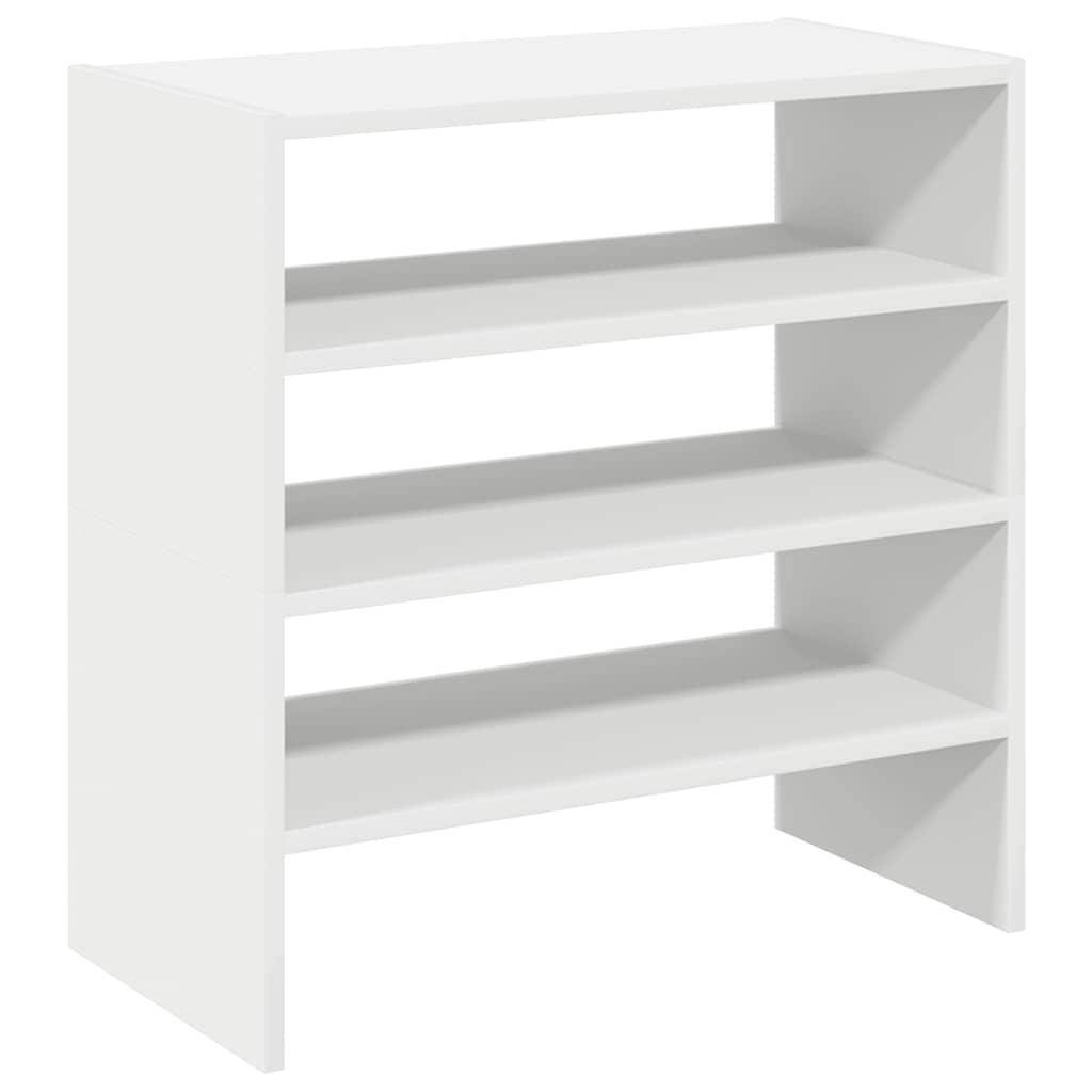 Scarpiere 2 Pz Impilabili Bianche 60x30x30,5 cm
