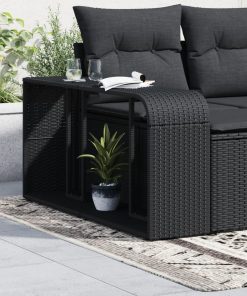 Scaffali Portaoggetti 2 Pz Neri In Polyrattan