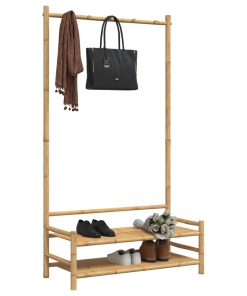 Appendiabiti Con Ripiani 103x40x183 Cm In Bambù