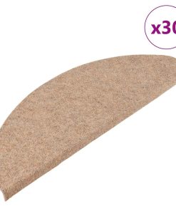 Tappetini Autoadesivi Per Scale 30 Pz Beige 65x22,5x3,5 cm