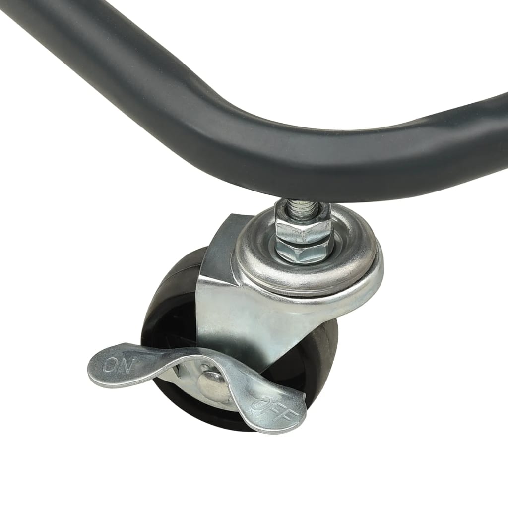 Carrello A 3 Livelli Antracite 43x34x79 Cm In Acciaio - Image 5