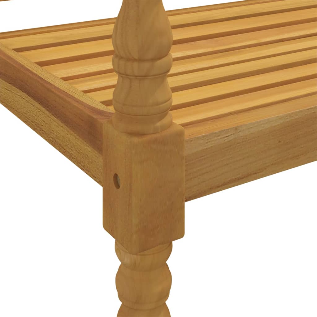 Panchina Batavia Con Cuscino Grigio 150 Cm Legno Massello Teak - Image 3