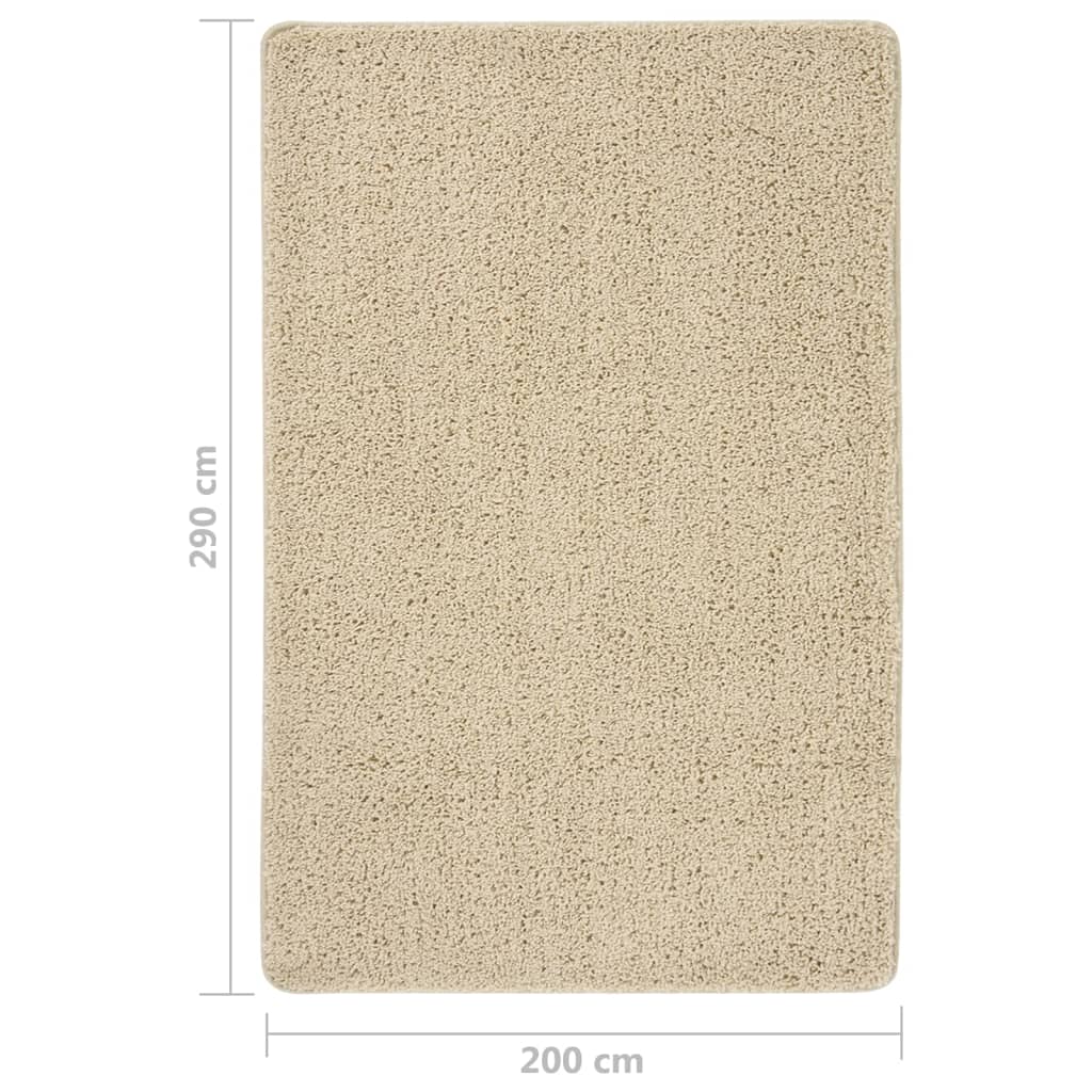 Tappeto Shaggy Crema 200x290 Cm Antiscivolo - Image 4