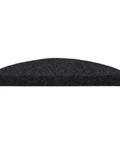 Tappetini Per Scale Autoadesivi 10 Pz 56x17x3 Cm Neri Semicircolari