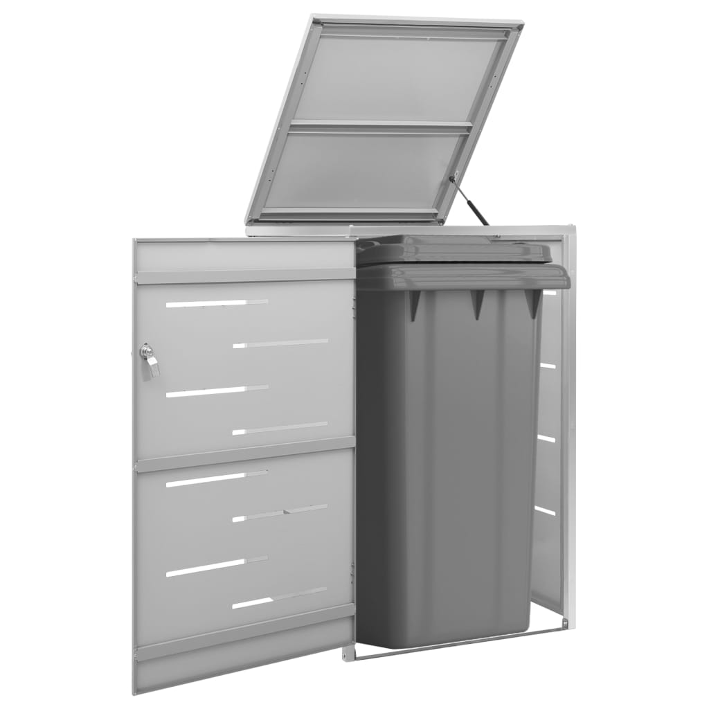 Copribidone Per Spazzatura Singolo 69x77,5x112,5cm Acciaio Inox