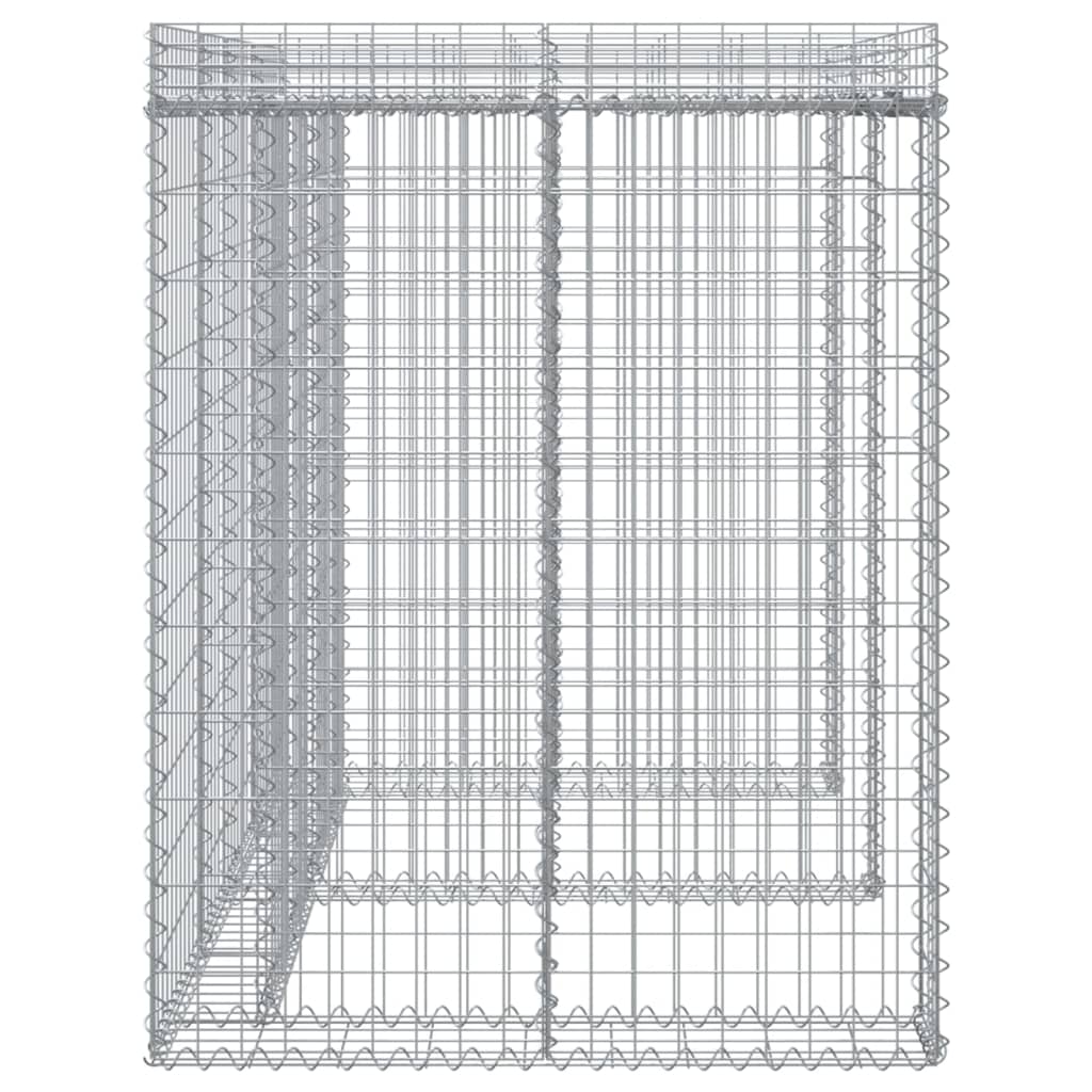 Parete Gabbioni Bidone Spazzatura 192x91x120 Cm Ferro Zincato - Image 3