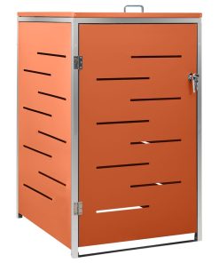 Copribidone Per Spazzatura Singolo 69x77,5x112,5cm Acciaio Inox