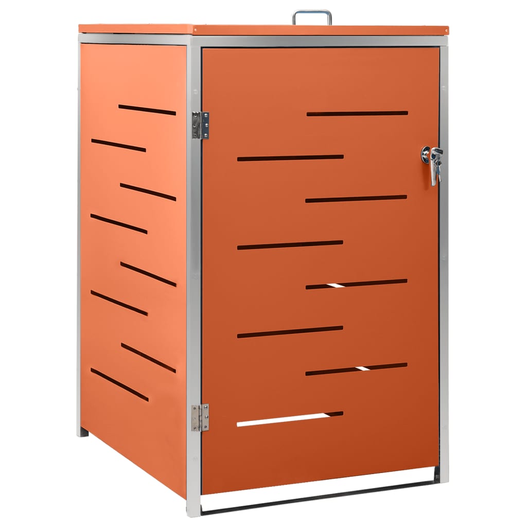 Copribidone Per Spazzatura Singolo 69x77,5x112,5cm Acciaio Inox