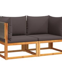 Divani Da Giardino Angolari Con Cuscini 2 Pz In Legno Di Acacia E Corda