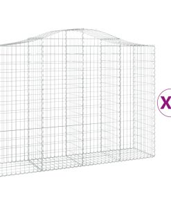 Cesti Gabbioni Ad Arco 5 Pz 200x50x140/160 Cm Ferro Zincato