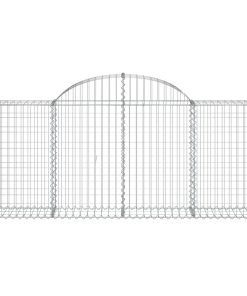 Cesti Gabbioni Ad Arco 12 Pz 200x30x80/100 Cm Ferro Zincato