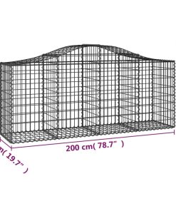 Cesti Gabbioni Ad Arco 2 Pz 200x50x80/100 Cm Ferro Zincato