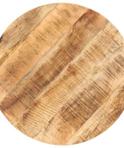 Tavolino Da Bistrot Rotondo Ø80x75 Cm In Legno Di Mango Grezzo