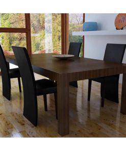 Sedie Da Pranzo 4 Pz Nere In Similpelle
