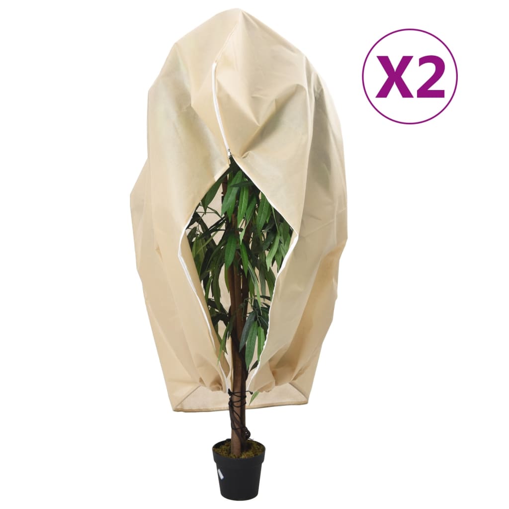 Coperture Con Cerniera Per Piante 2pz 70 G/m² 2,36x2 M