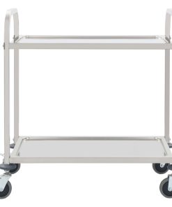 Carrello Da Cucina A 2 Livelli 95x45x83,5 Cm In Acciaio Inox