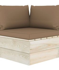 Divano Angolare Da Giardino Su Pallet E Cuscini Legno Di Abete