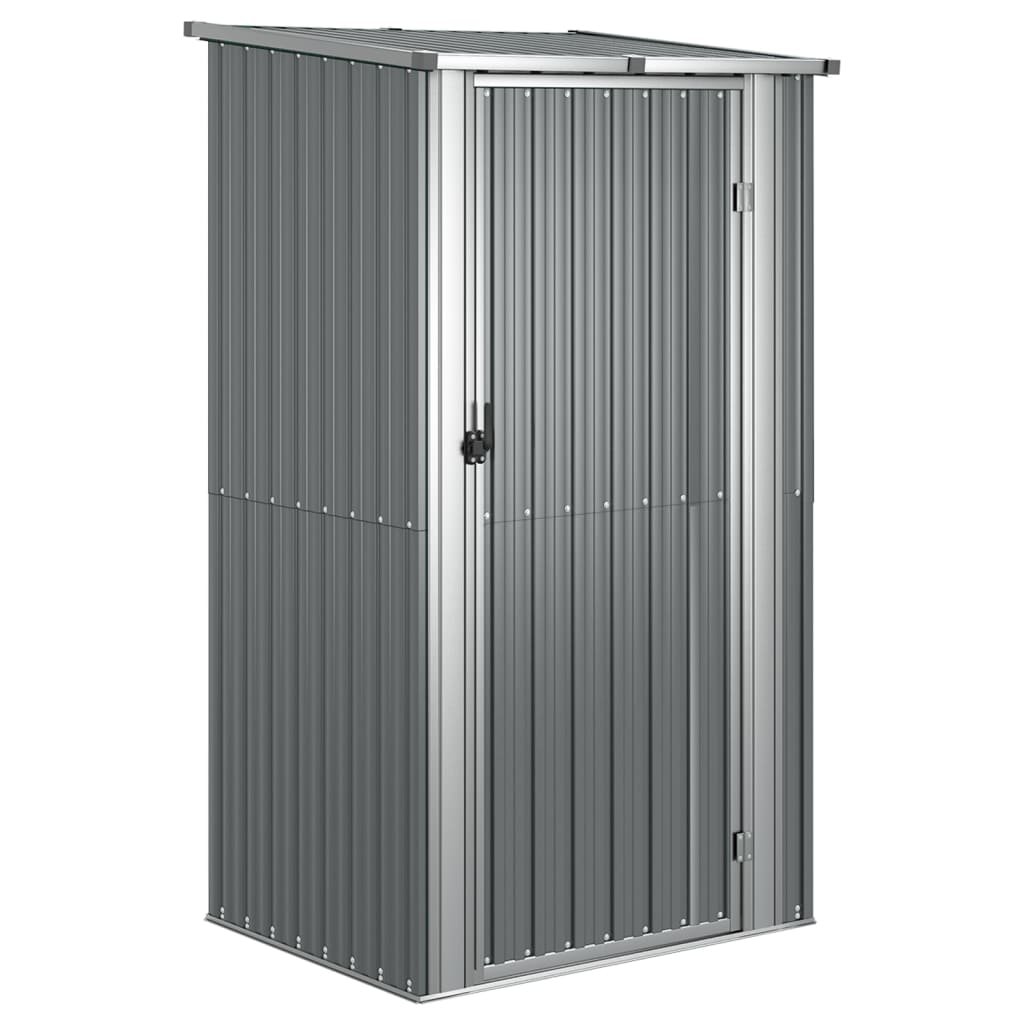 Capanno Da Giardino Grigio 118,5x97x209,5 Cm In Acciaio Zincato