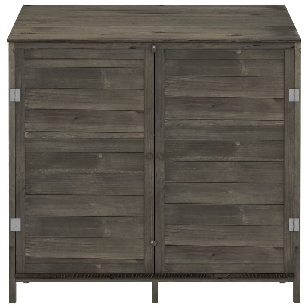 Capanno Da Giardino Antracite 102x52x112cm Legno Massello Abete - Image 4