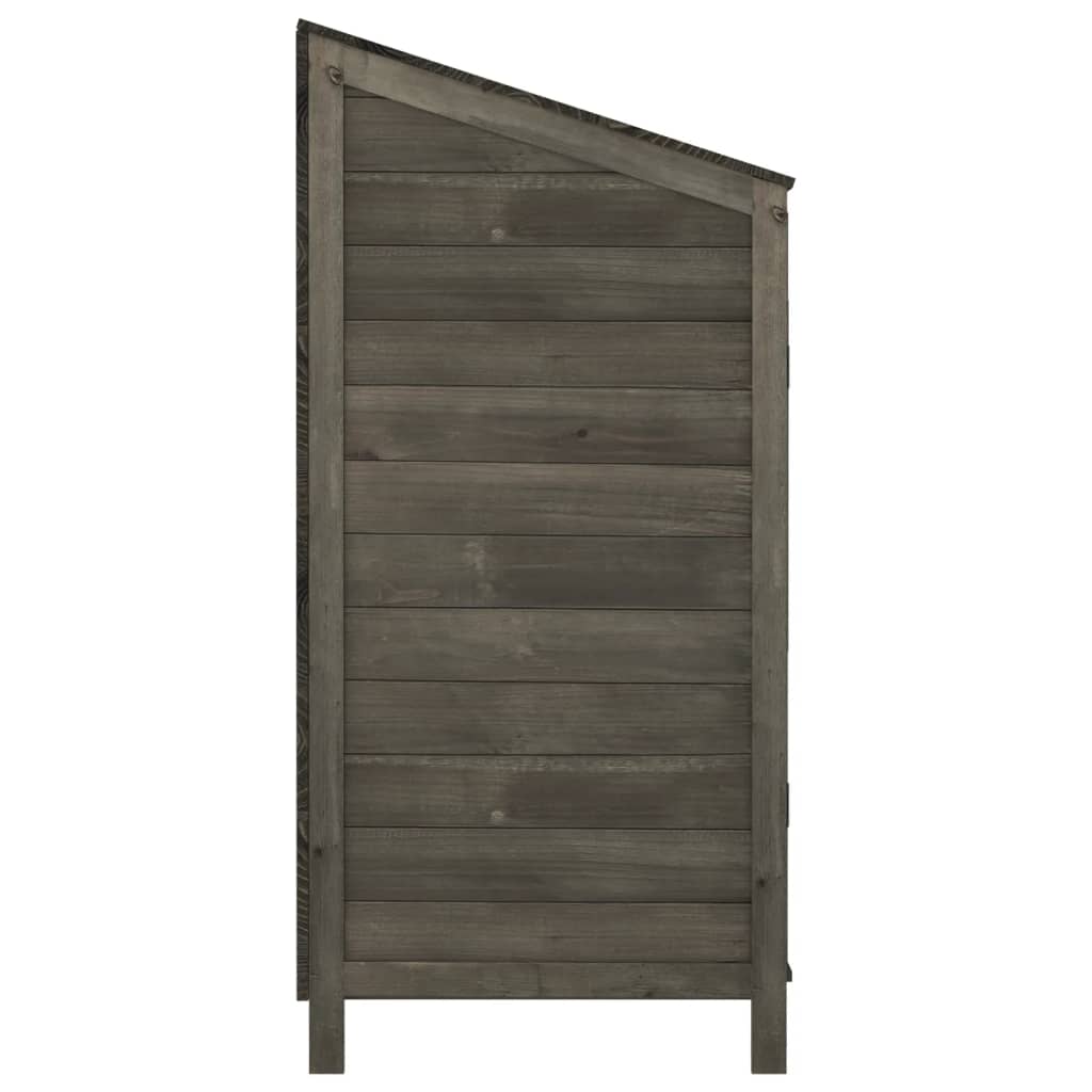 Capanno Da Giardino Antracite 102x52x112cm Legno Massello Abete - Image 6