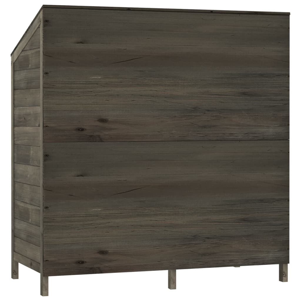 Capanno Da Giardino Antracite 102x52x112cm Legno Massello Abete - Image 2
