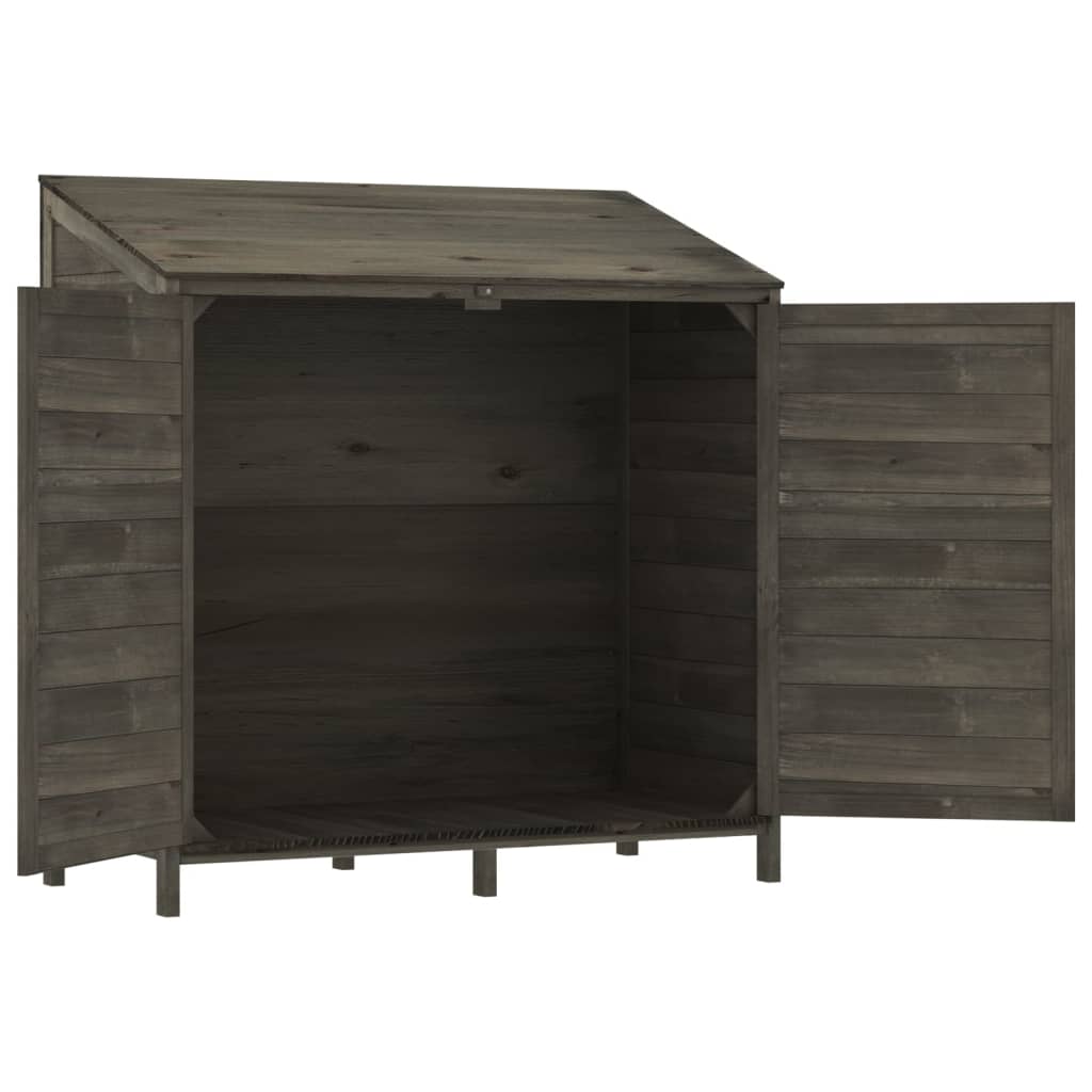 Capanno Da Giardino Antracite 102x52x112cm Legno Massello Abete - Image 5