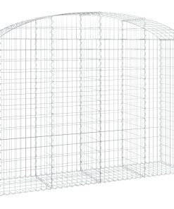 Cesto Gabbione Ad Arco 200x50x140/160 Cm Ferro Zincato