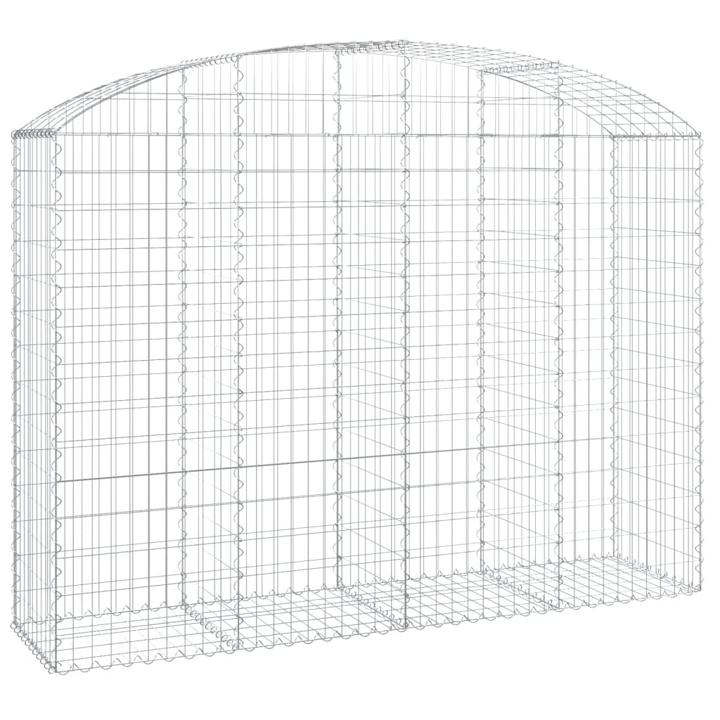 Cesto Gabbione Ad Arco 200x50x140/160 Cm Ferro Zincato