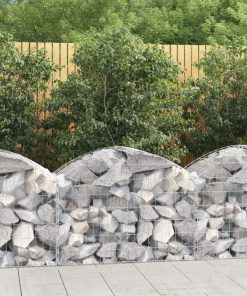 Cesto Gabbione Ad Arco 100x50x60/80 Cm Ferro Zincato
