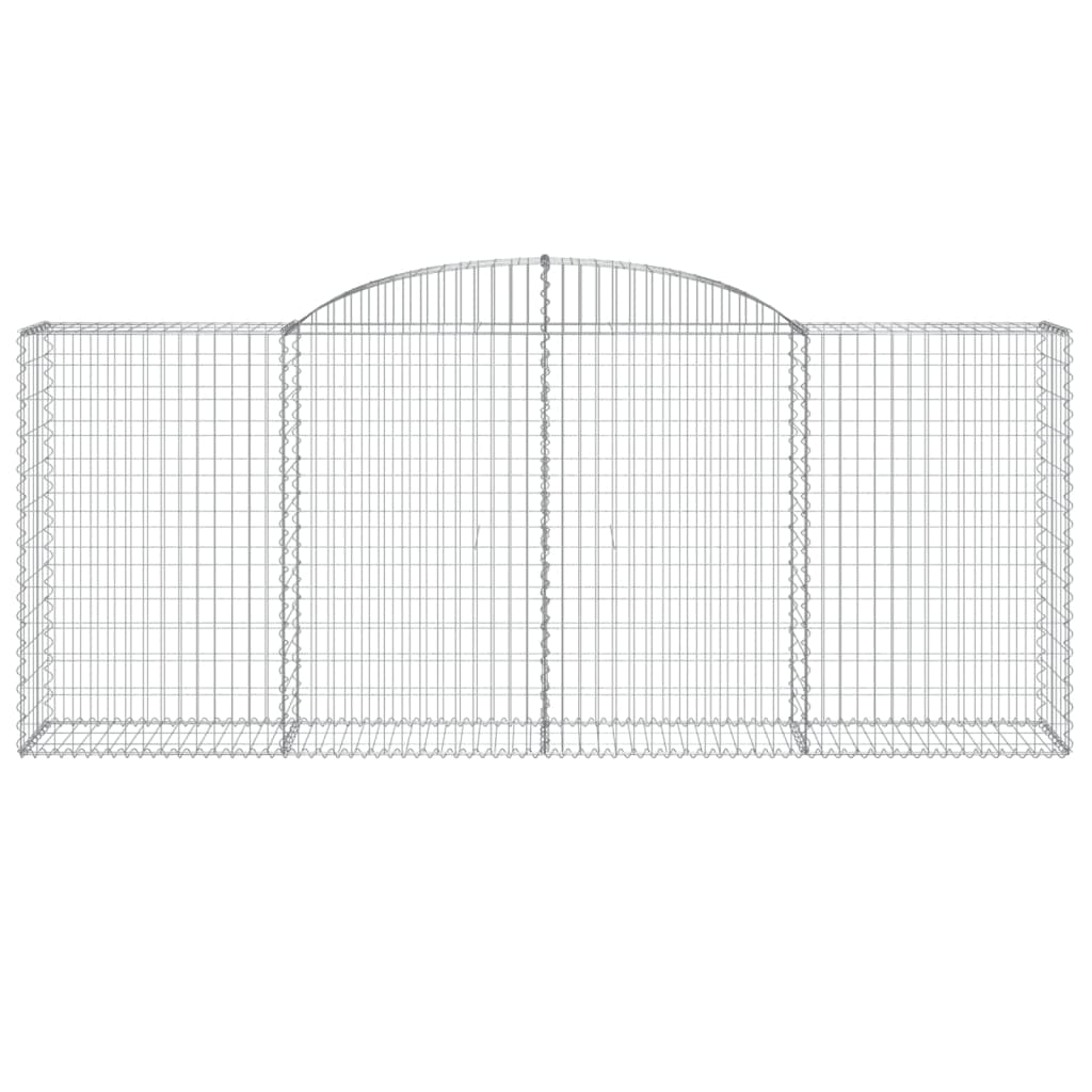 Cesto Gabbione Ad Arco 300x50x120/140 Cm Ferro Zincato