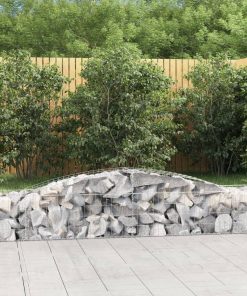 Cesto Gabbione Ad Arco 400x50x40/60 Cm Ferro Zincato