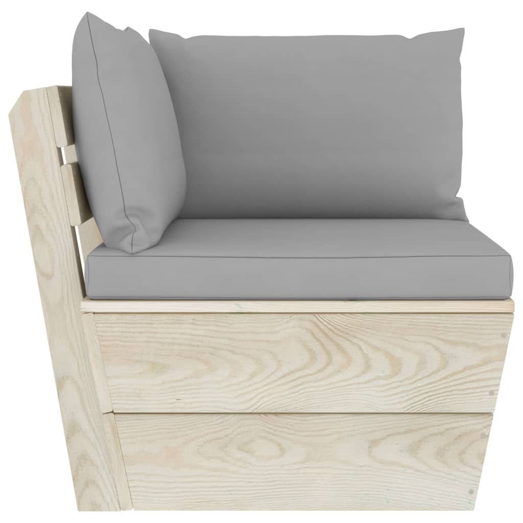 Divano Da Giardino A 2 Posti Su Pallet Con Cuscini Legno Abete