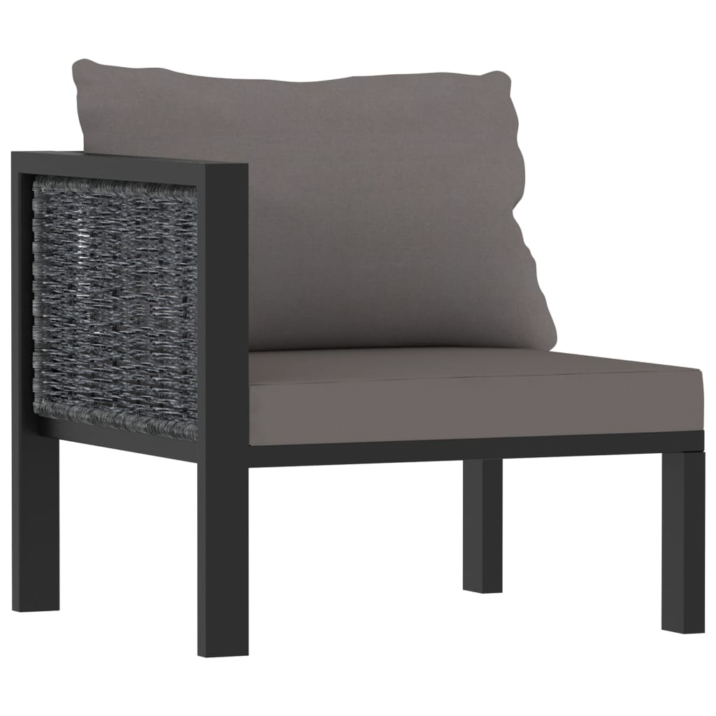 Divano A 2 Posti Con Cuscini Antracite In Polyrattan
