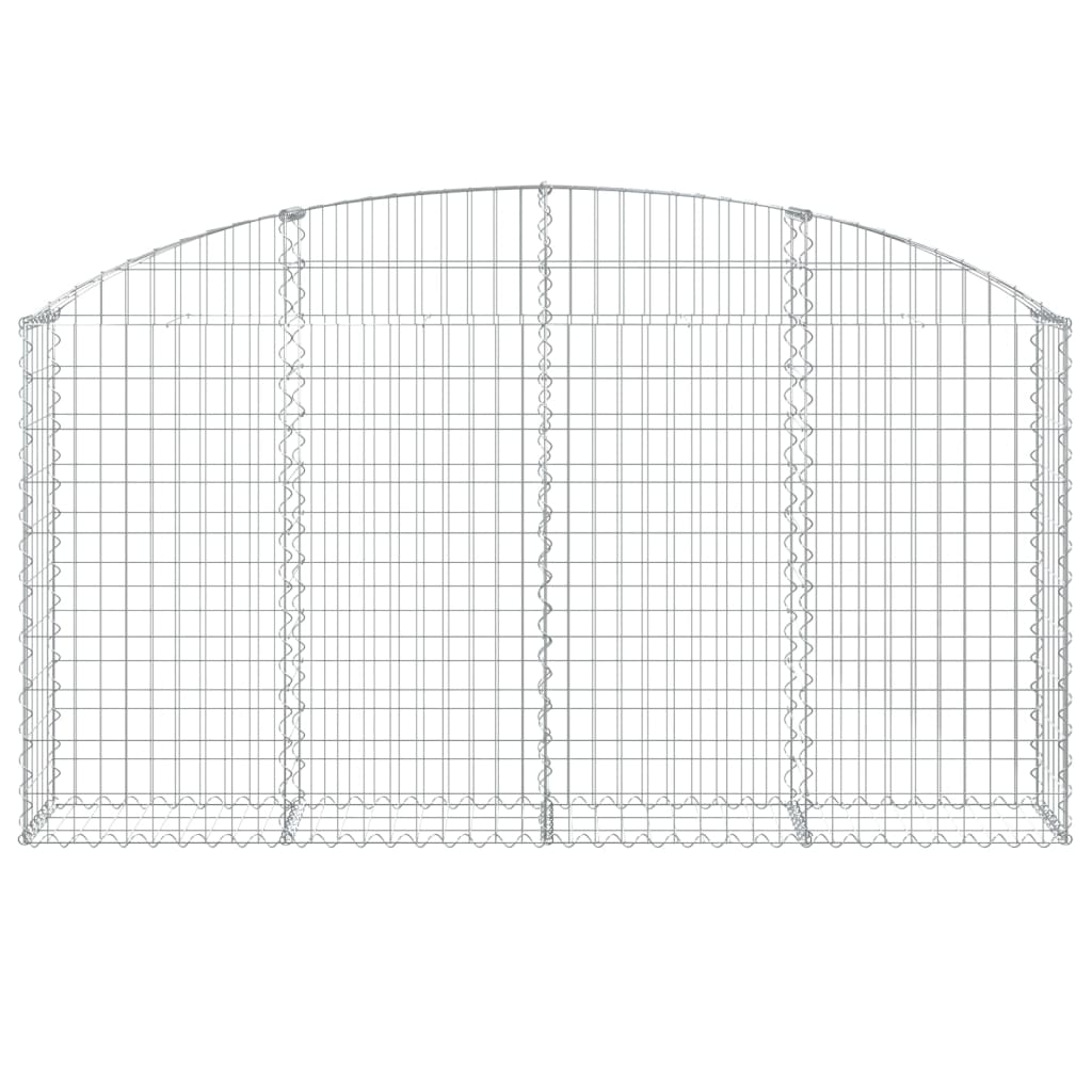 Cesto Gabbione Ad Arco 200x30x100/120 Cm Ferro Zincato