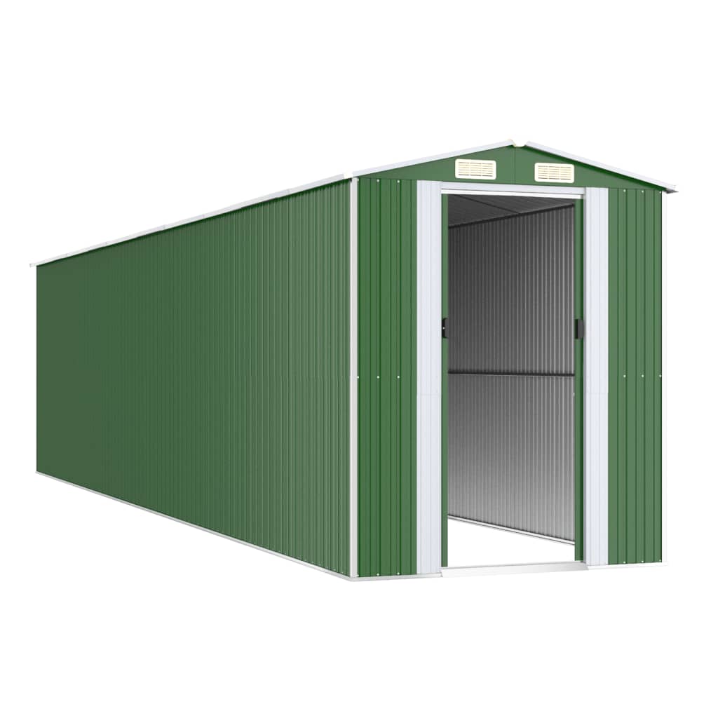 Capanno Da Giardino Verde 192x855x223 Cm Acciaio Zincato