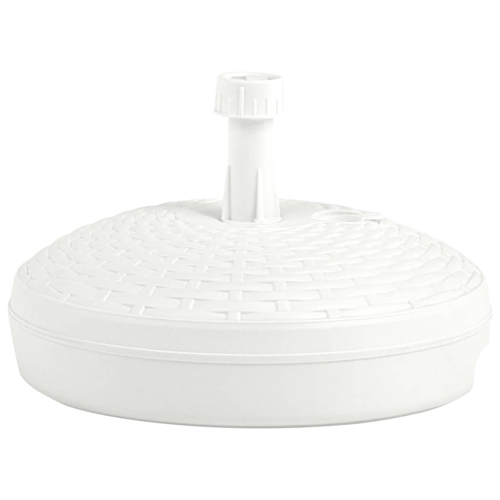 Base Ombrellone Per Sabbia/acqua 20l Bianca Rattan In Plastica - Image 4