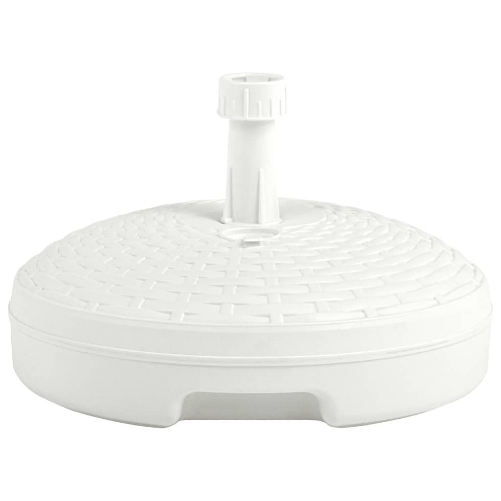 Base Ombrellone Per Sabbia/acqua 20l Bianca Rattan In Plastica - Image 3