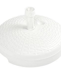 Base Ombrellone Per Sabbia/acqua 20l Bianca Rattan In Plastica