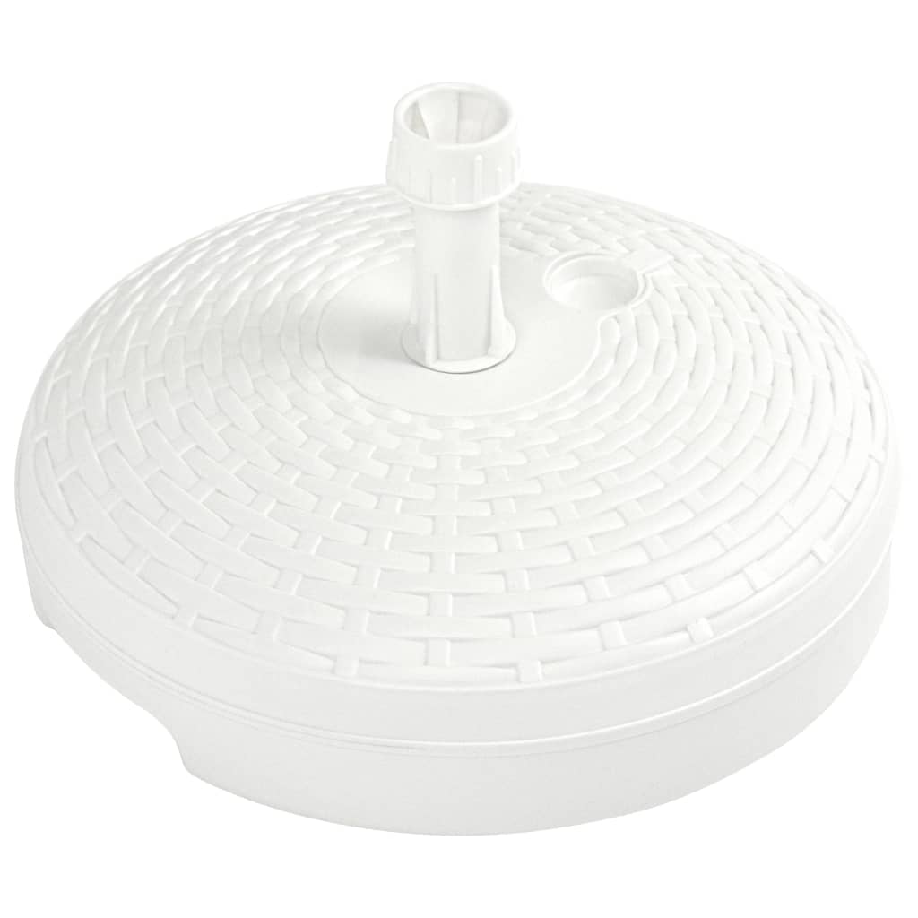 Base Ombrellone Per Sabbia/acqua 20l Bianca Rattan In Plastica