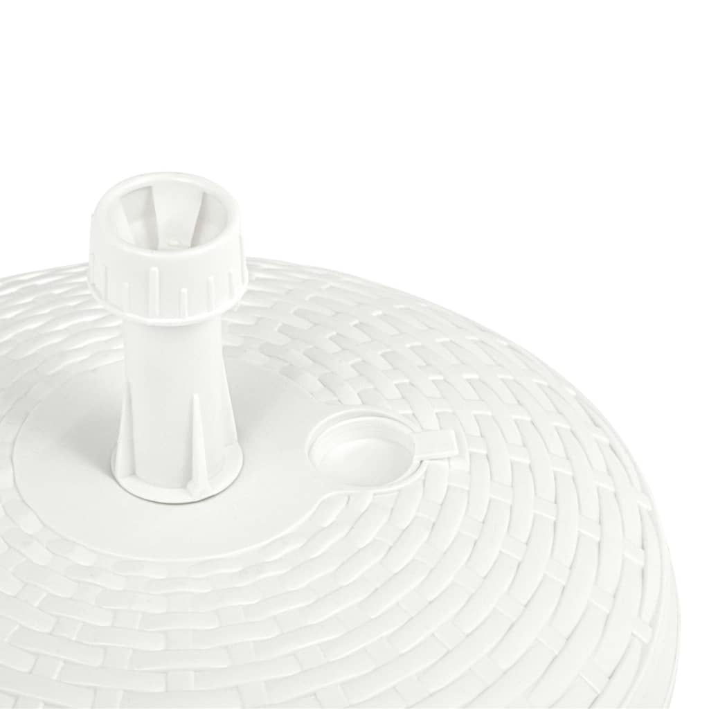 Base Ombrellone Per Sabbia/acqua 20l Bianca Rattan In Plastica - Image 2