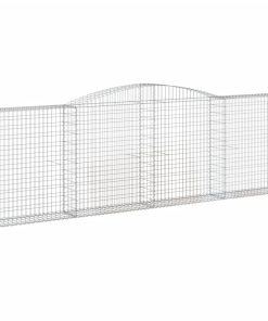 Cesto Gabbione Ad Arco 400x30x120/140 Cm Ferro Zincato