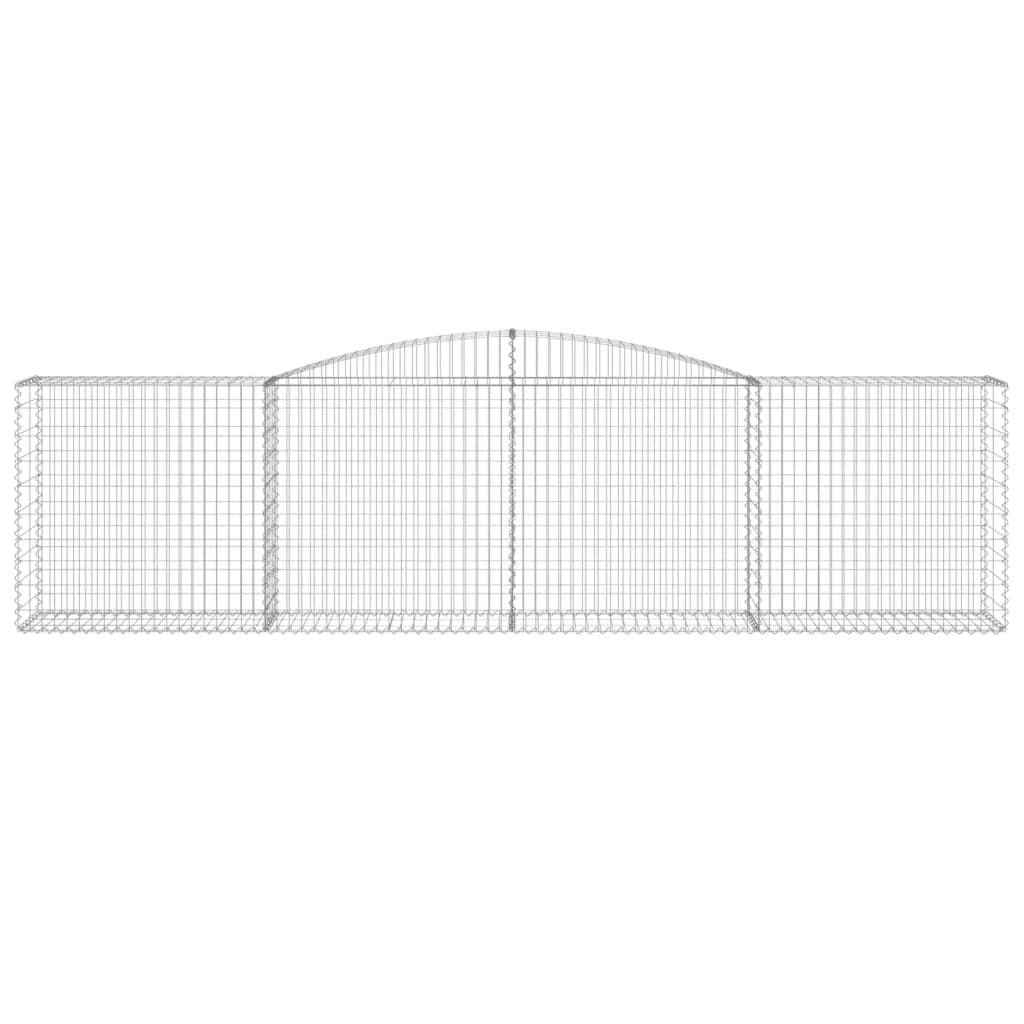 Cesto Gabbione Ad Arco 400x50x100/120 Cm Ferro Zincato