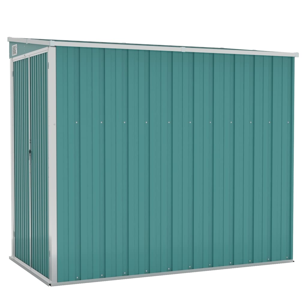 Capanno Giardino A Parete Verde 118x194x178 Cm Acciaio Zincato