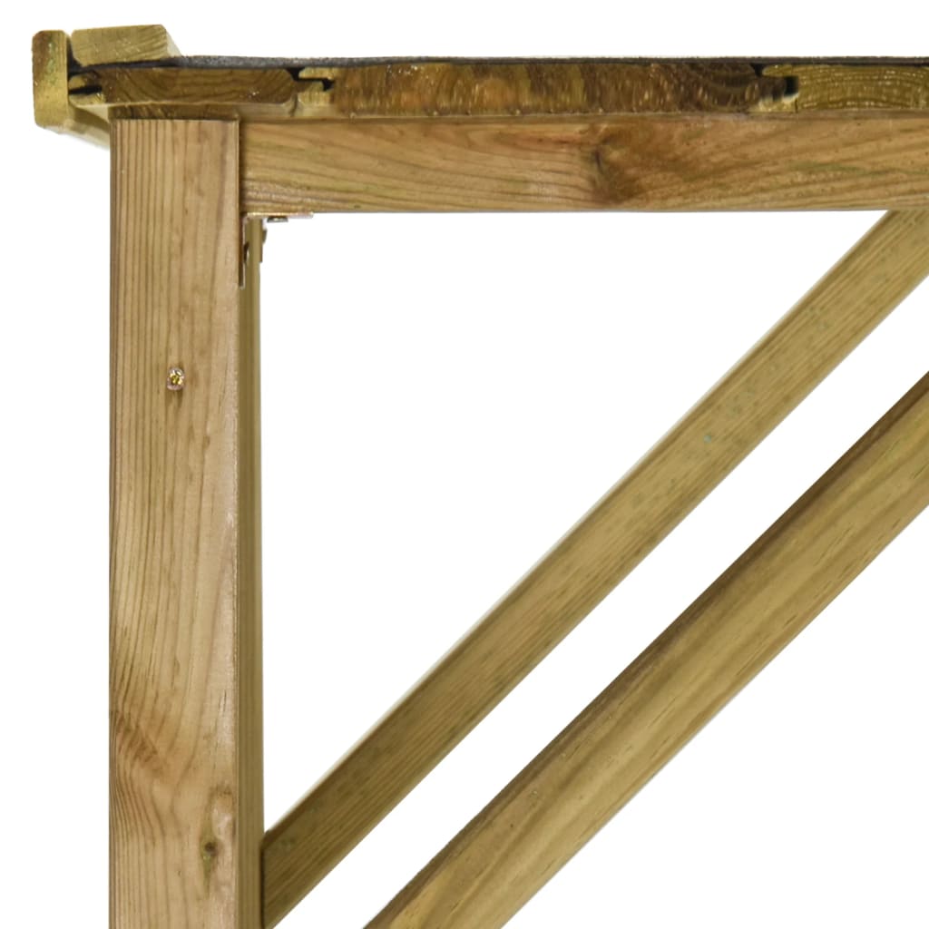 Capanno Per Attrezzi E Legna Giardino In Pino 253x80x170cm - Image 5