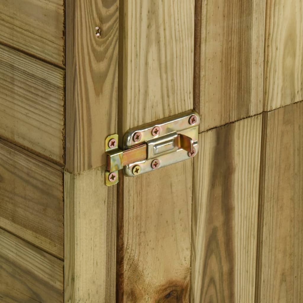 Capanno Per Attrezzi E Legna Giardino In Pino 253x80x170cm - Image 4
