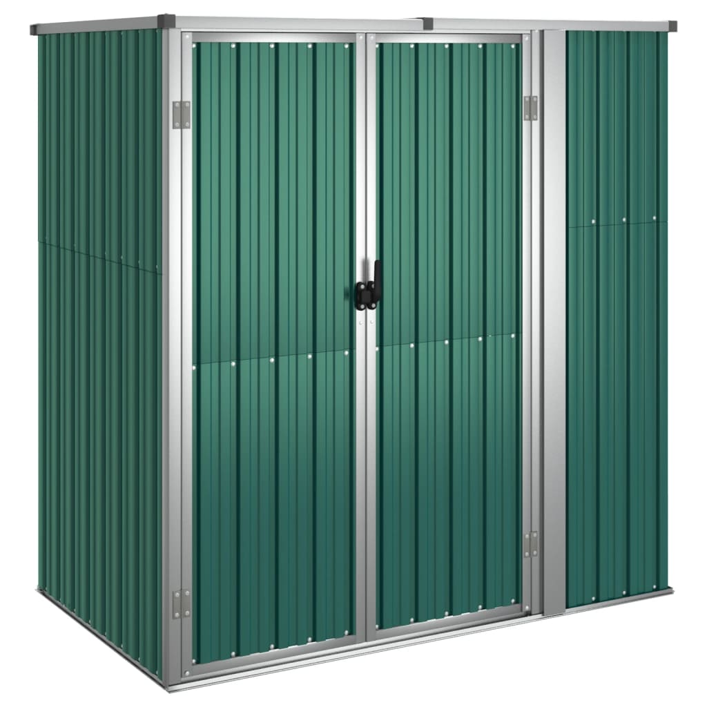 Capanno Per Attrezzi Verde 161x89x161 Cm In Acciaio Zincato