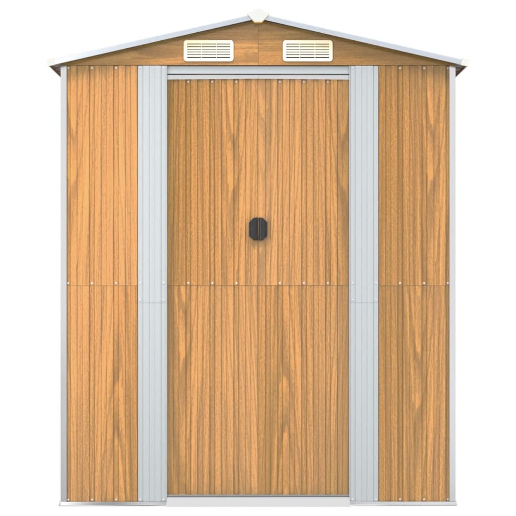 Capanno Giardino Marrone Chiaro 192x357x223cm Acciaio Zincato - Image 3