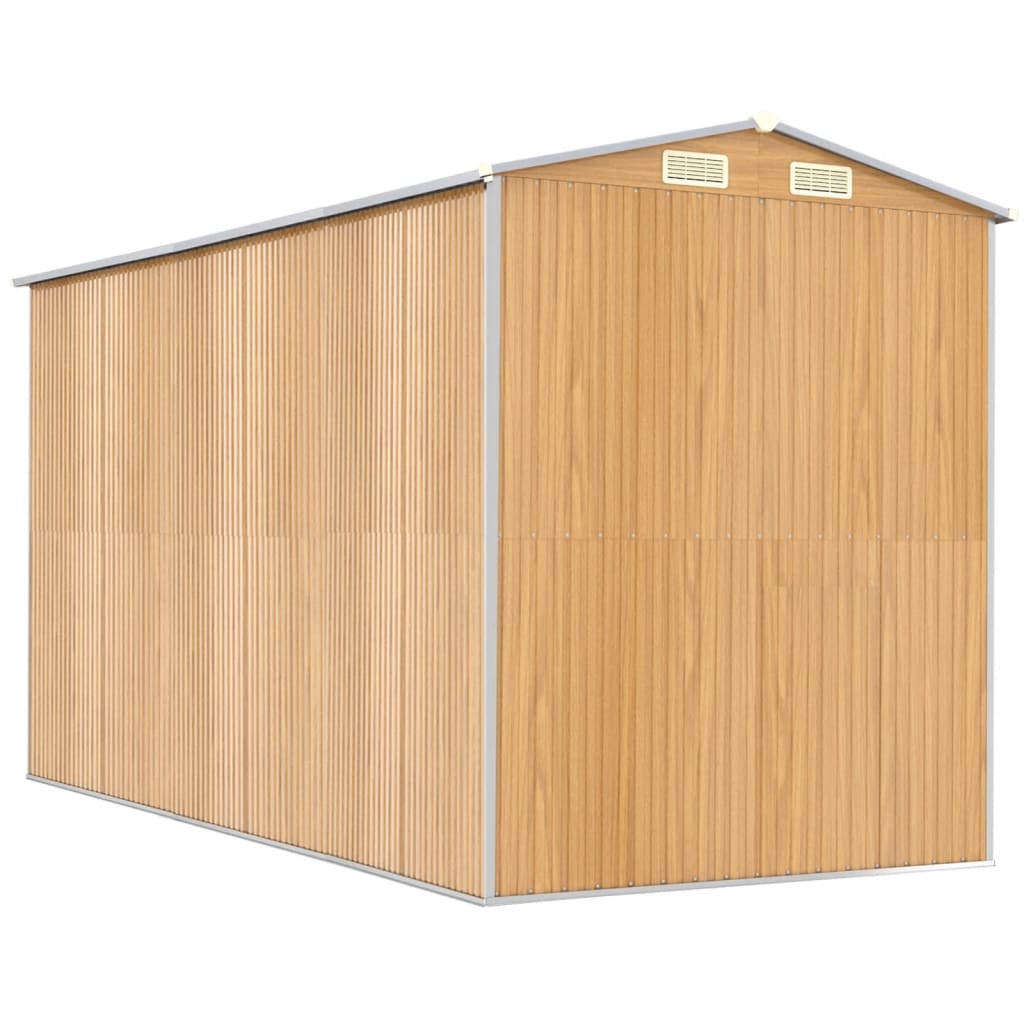 Capanno Giardino Marrone Chiaro 192x357x223cm Acciaio Zincato - Image 5