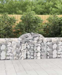 Cesto Gabbione Ad Arco 200x30x80/100 Cm Ferro Zincato